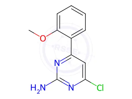 Chemical structure of 4-Chloro-6-(2-methoxyphenyl)pyrimidin-2-amine