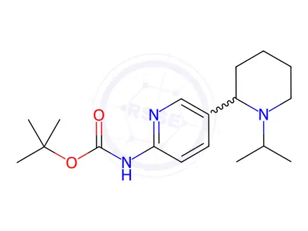 Chemical structure of tert-Butyl (5-(1-isopropylpiperidin-2-yl)pyridin-2-yl)carbamate
