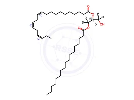 Chemical structure of 17:0-22:4 DG-d5