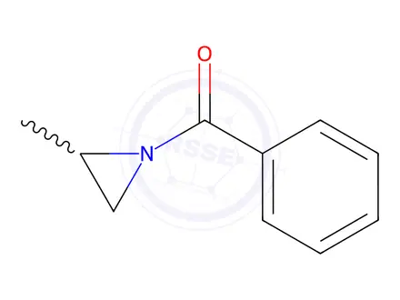 Chemical structure of Aziridine, 1-benzoyl-2-methyl-(7CI,8CI,9CI)