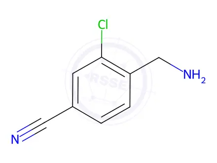 Chemical structure of Benzonitrile, 4-(aminomethyl)-3-chloro-