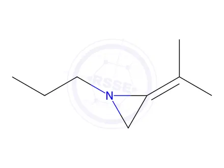 Chemical structure of Aziridine, 2-(1-methylethylidene)-1-propyl-(9CI)