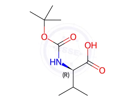 Chemical structure of N-(tert-Butoxycarbonyl)-D-valine