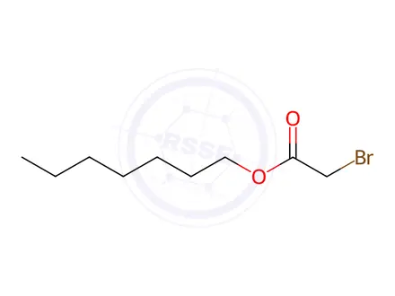 Chemical structure of Acetic acid, 2-bromo-, heptyl ester