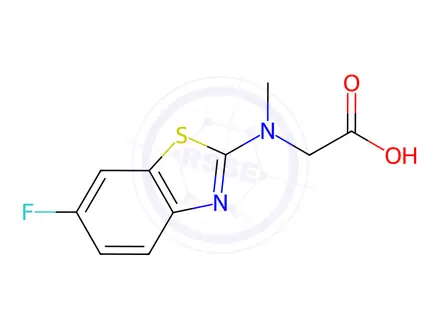 Chemical structure of n-(6-fluoro-1,3-benzothiazol-2-yl)-n-methylglycine