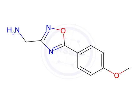 Chemical structure of [5-(4-Methoxyphenyl)-1,2,4-oxadiazol-3-yl]-methylamine