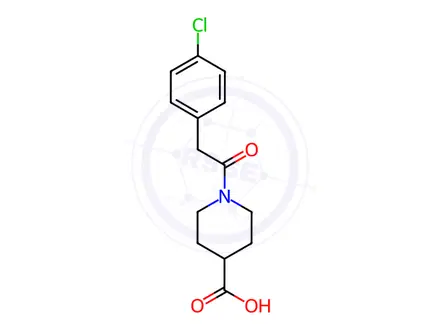 Chemical structure of 1-[2-(4-Chlorophenyl)acetyl]piperidine-4-carboxylic acid