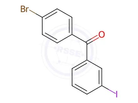 Chemical structure of 4'-Bromo-3-iodobenzophenone