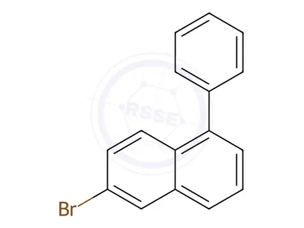 Chemical structure of Naphthalene, 6-bromo-1-phenyl-