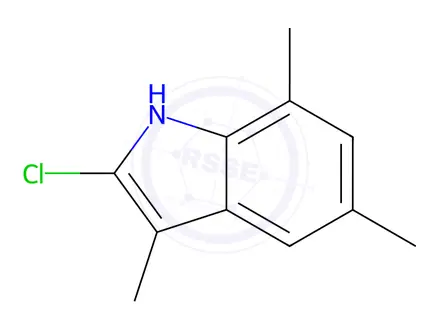 Chemical structure of 2-Chloro-3,5,7-trimethyl-1H-indole