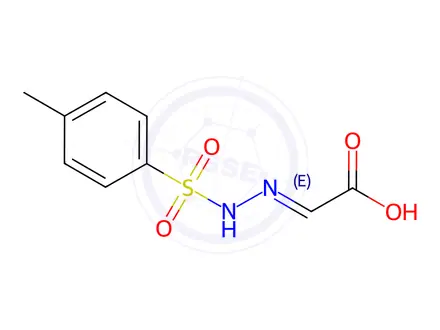 Chemical structure of Acetic acid,2-[2-[(4-methylphenyl)sulfonyl]hydrazinylidene]-