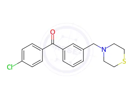 Chemical structure of 4'-Chloro-3-thiomorpholinomethyl benzophenone