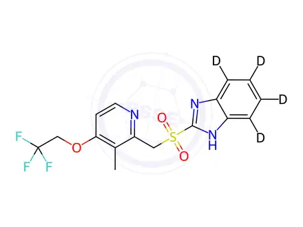 Chemical structure of Lansoprazole Sulfone-d4
