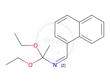 Chemical structure of ACETALDEHYDE, (((1-NAPHTHYL)METHYLENE)AMINO)-, DIETHYLACETAL