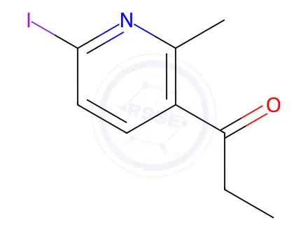 Chemical structure of 1-(6-Iodo-2-methylpyridin-3-yl)propan-1-one