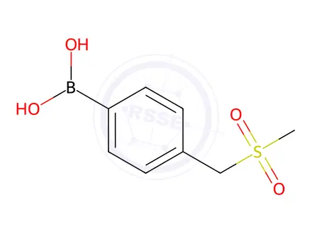 Chemical structure of (4-((Methylsulfonyl)methyl)phenyl)boronic acid