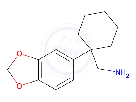 Chemical structure of [1-(1,3-dioxaindan-5-yl)cyclohexyl]methanamine
