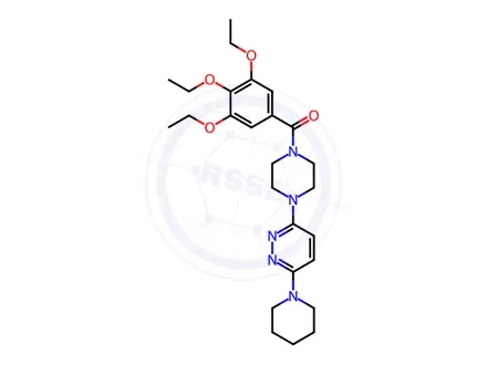 Chemical structure of (4-(6-(Piperidin-1-yl)pyridazin-3-yl)piperazin-1-yl)(3,4,5-triethoxyphenyl)methanone