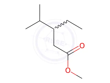 Chemical structure of Pentanoic acid, 3-ethyl-4-methyl-, methyl ester