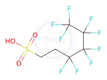Chemical structure of 1H,1H,2H,2H-Perfluorohexanesulfonic acid in methanol