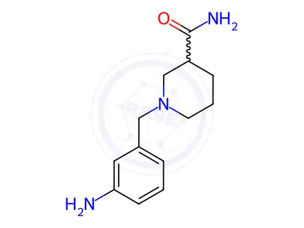 Chemical structure of 1-[(3-Aminophenyl)methyl]piperidine-3-carboxamide