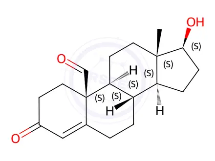 Chemical structure of 19-Aldotestosterone