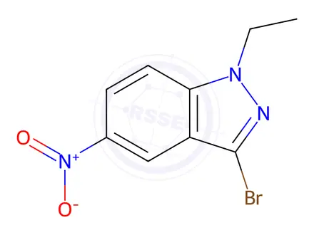 Chemical structure of 3-Bromo-1-ethyl-5-nitro-1H-indazole