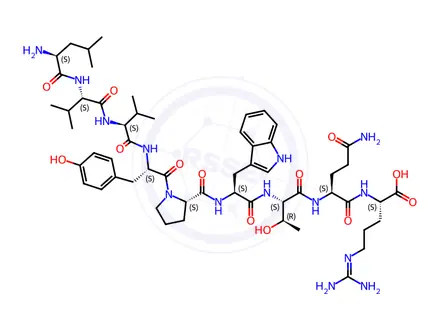 Chemical structure of LEU-VALORPHIN-ARG