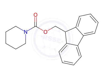 Chemical structure of (9H-fluoren-9-yl)methyl piperidine-1-carboxylate