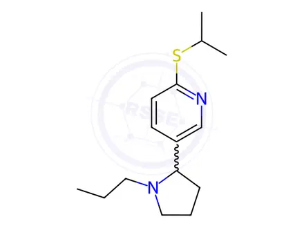 Chemical structure of 2-(Isopropylthio)-5-(1-propylpyrrolidin-2-yl)pyridine