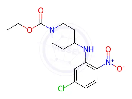 Chemical structure of ethyl 4-((5-chloro-2-nitrophenyl)amino)piperidine-1-carboxylate