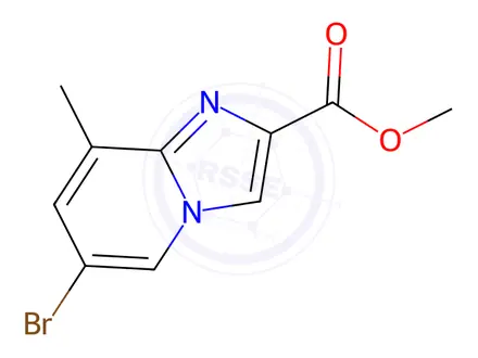 Chemical structure of methyl 6-bromo-8-methylimidazo[1,2-a]pyridine-2-carboxylate