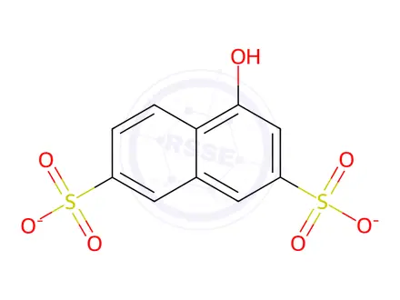 Chemical structure of 1-Naphthol-3,6-disulfonic acid disodium salt