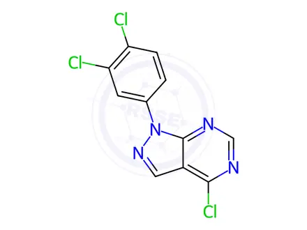 Chemical structure of 4-Chloro-1-(3,4-dichlorophenyl)-1H-pyrazolo[3,4-d]pyrimidine