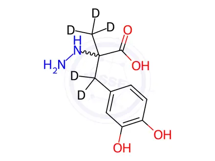 Chemical structure of D,L-Carbidopa-d5