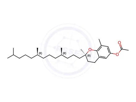 Chemical structure of DL-α-Tocopherol Impurity 42 (RRR-α-Tocopherol Acetate EP Impurity D)