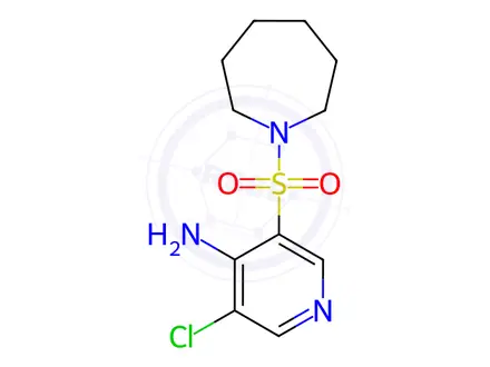 Chemical structure of 3-(Azepan-1-ylsulfonyl)-5-chloropyridin-4-amine