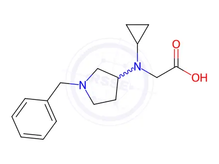 Chemical structure of 2-((1-Benzylpyrrolidin-3-yl)(cyclopropyl)amino)acetic acid