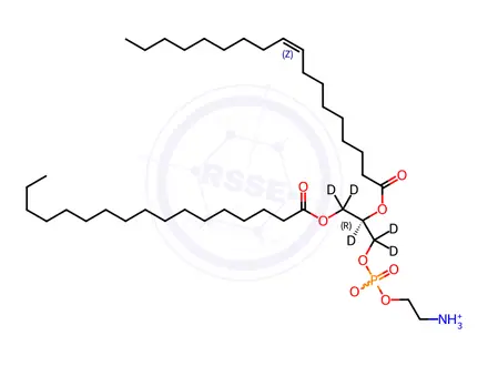 Chemical structure of 17:0-18:1 PE-d5