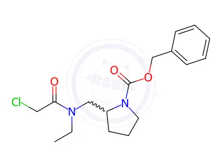Chemical structure of Benzyl 2-((2-chloro-N-ethylacetamido)methyl)pyrrolidine-1-carboxylate