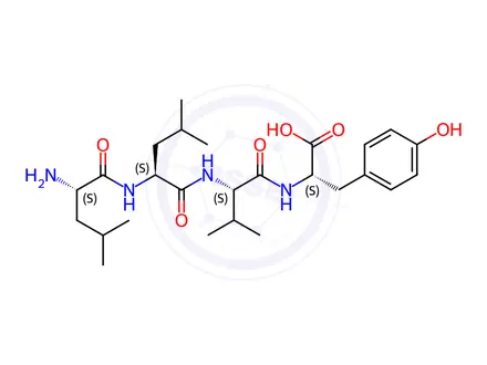 Chemical structure of H-Leu-Leu-Val-Tyr-OH