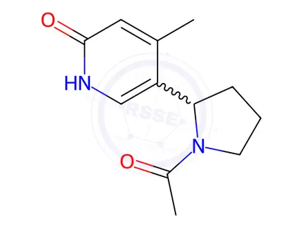 Chemical structure of 5-(1-Acetylpyrrolidin-2-yl)-4-methylpyridin-2(1H)-one