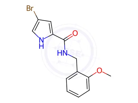Chemical structure of 4-Bromo-N-(2-methoxybenzyl)-1h-pyrrole-2-carboxamide