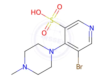 Chemical structure of 5-Bromo-4-(4-methylpiperazin-1-yl)pyridine-3-sulfonic acid