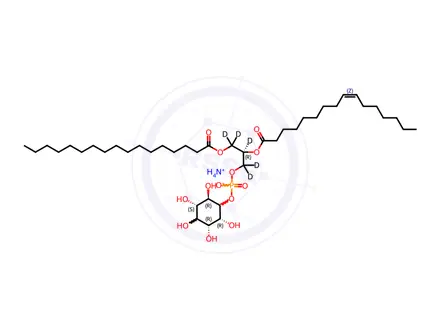 Chemical structure of 17:0-16:1 PI-d5