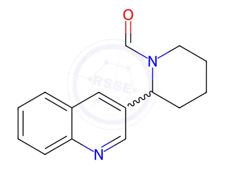 Chemical structure of 2-(Quinolin-3-yl)piperidine-1-carbaldehyde