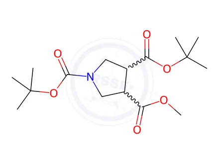 Chemical structure of 1,3-Di(tert-butyl) 4-methyl 1,3,4-pyrrolidinetricarboxylate