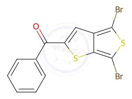 Chemical structure of (4,6-Dibromothieno[3,4-b]thiophen-2-yl)(phenyl)methanone
