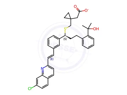 Chemical structure of Montelukast sodium impurity A
