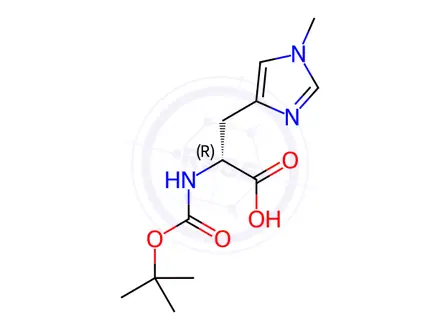 Chemical structure of Boc-D-His(1-Me)-Oh